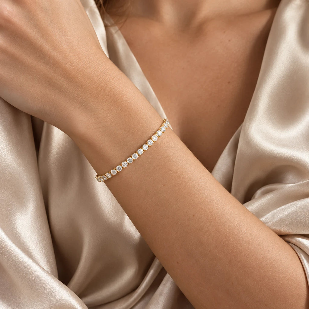 Brilliance Tennis Bracelet - lifestyle satin