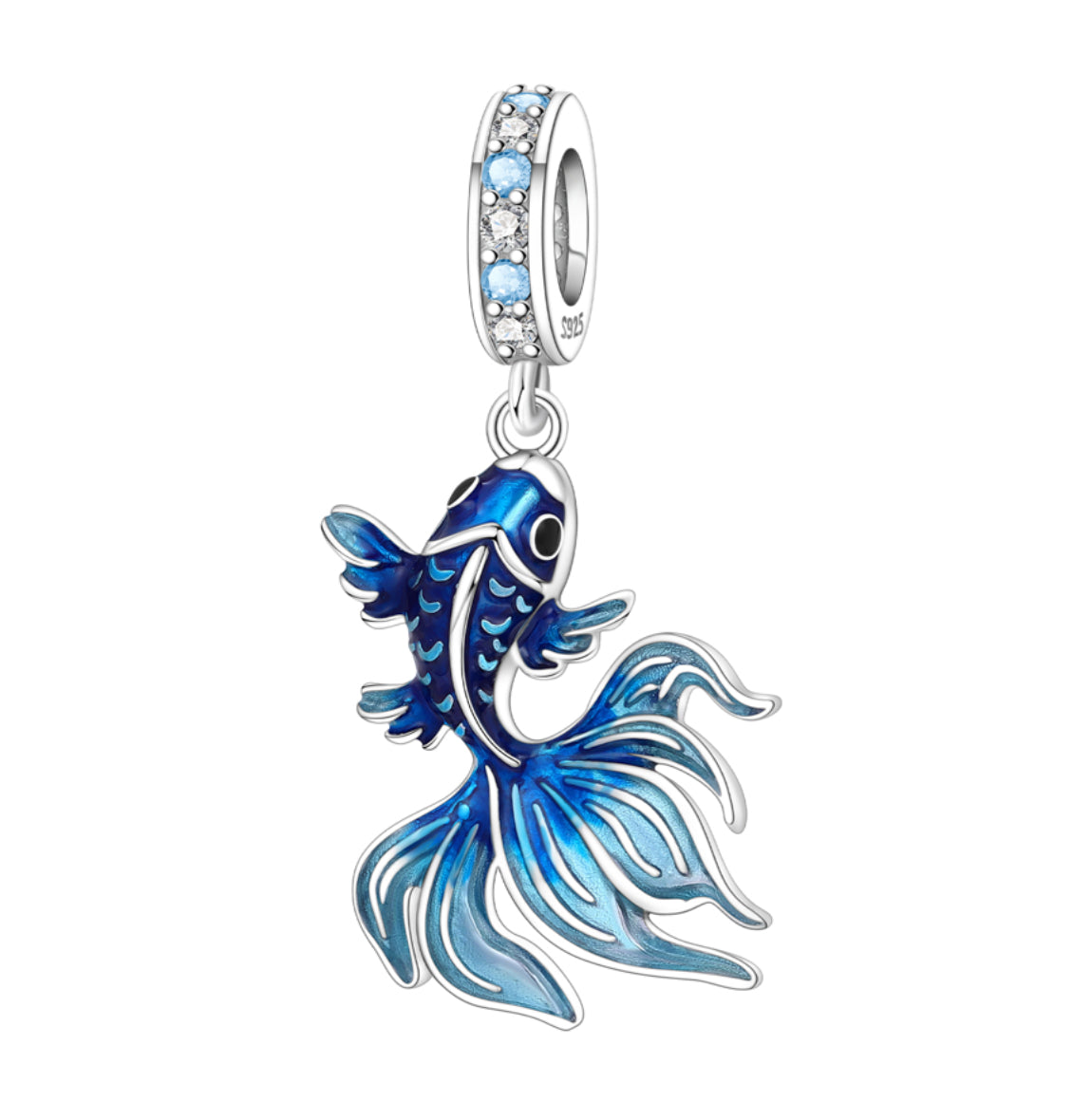 CALEO Charm - Blue Koi Fish