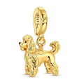 CALEO Charm - Gold Poodle Dog