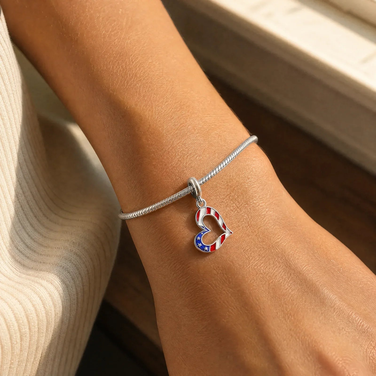 American Heart Charm worn lifestyle