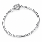 CALEO clean white gallery 01 — Heart & Geometric Clasp Snake Chain Bracelet — 2026-07-31