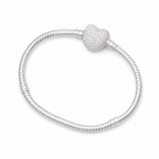 CALEO clean white gallery 03 — Heart & Geometric Clasp Snake Chain Bracelet — 2026-07-31