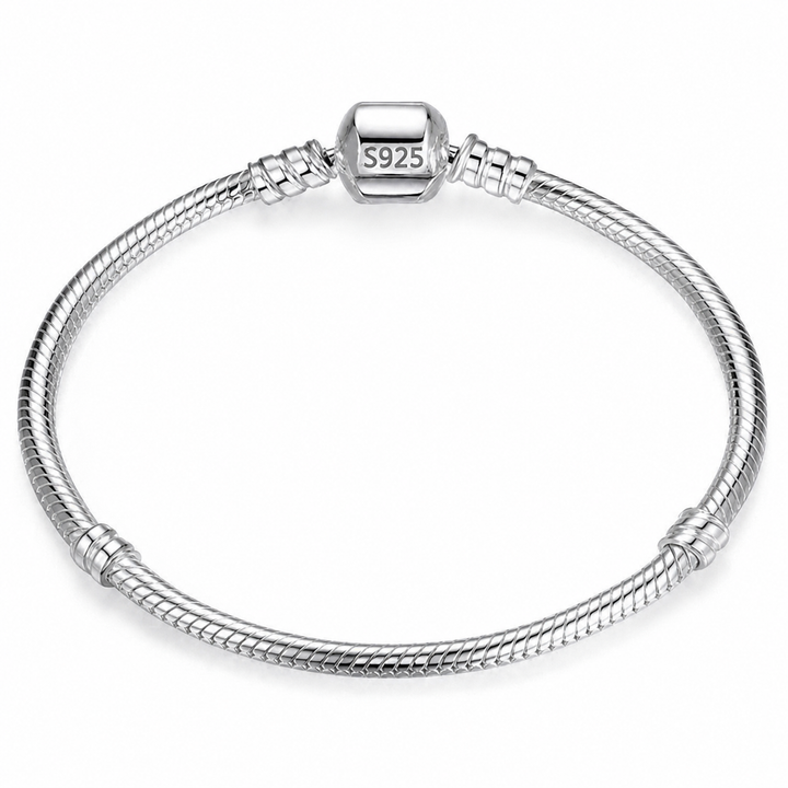 CALEO clean white gallery 07 — Heart & Geometric Clasp Snake Chain Bracelet — 2026-07-31