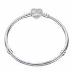 CALEO clean white gallery 08 — Heart & Geometric Clasp Snake Chain Bracelet — 2026-07-31