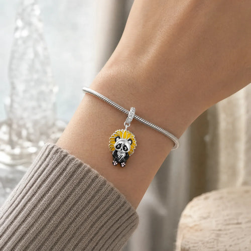 Brown Hair Girl Charm worn lifestyle