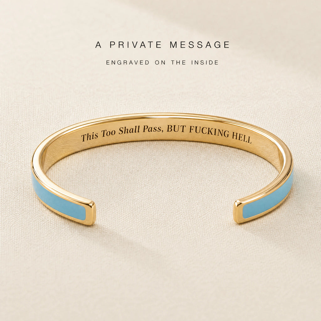 This Too Shall Pass Enamel Cuff Bracelet