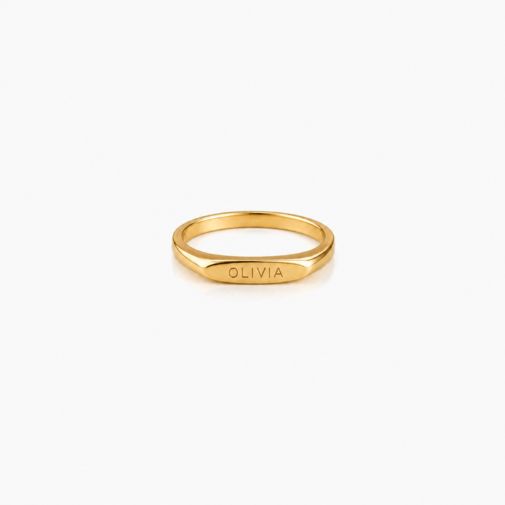 Custom Engraved Name Ring