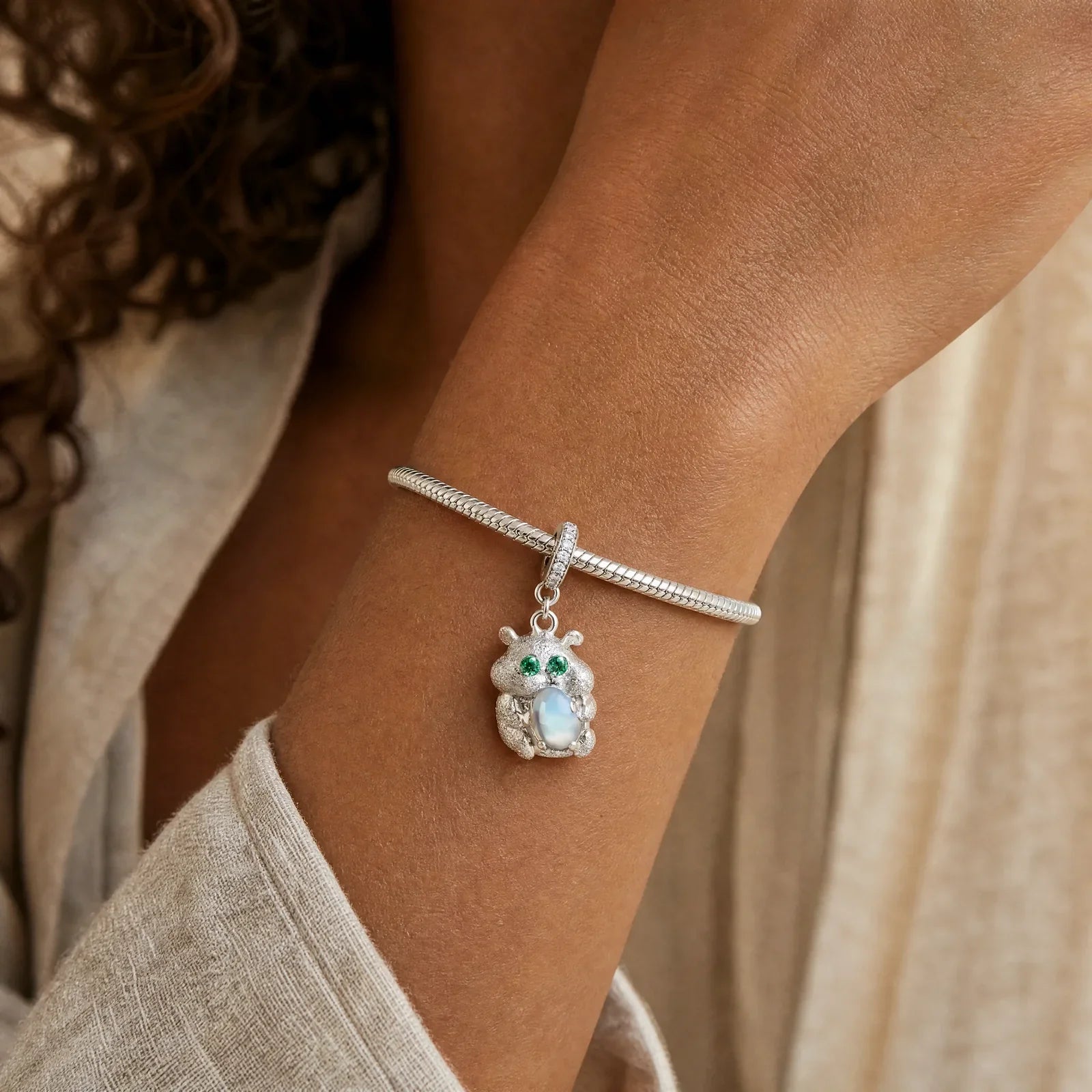 Evil Clown Charm worn lifestyle