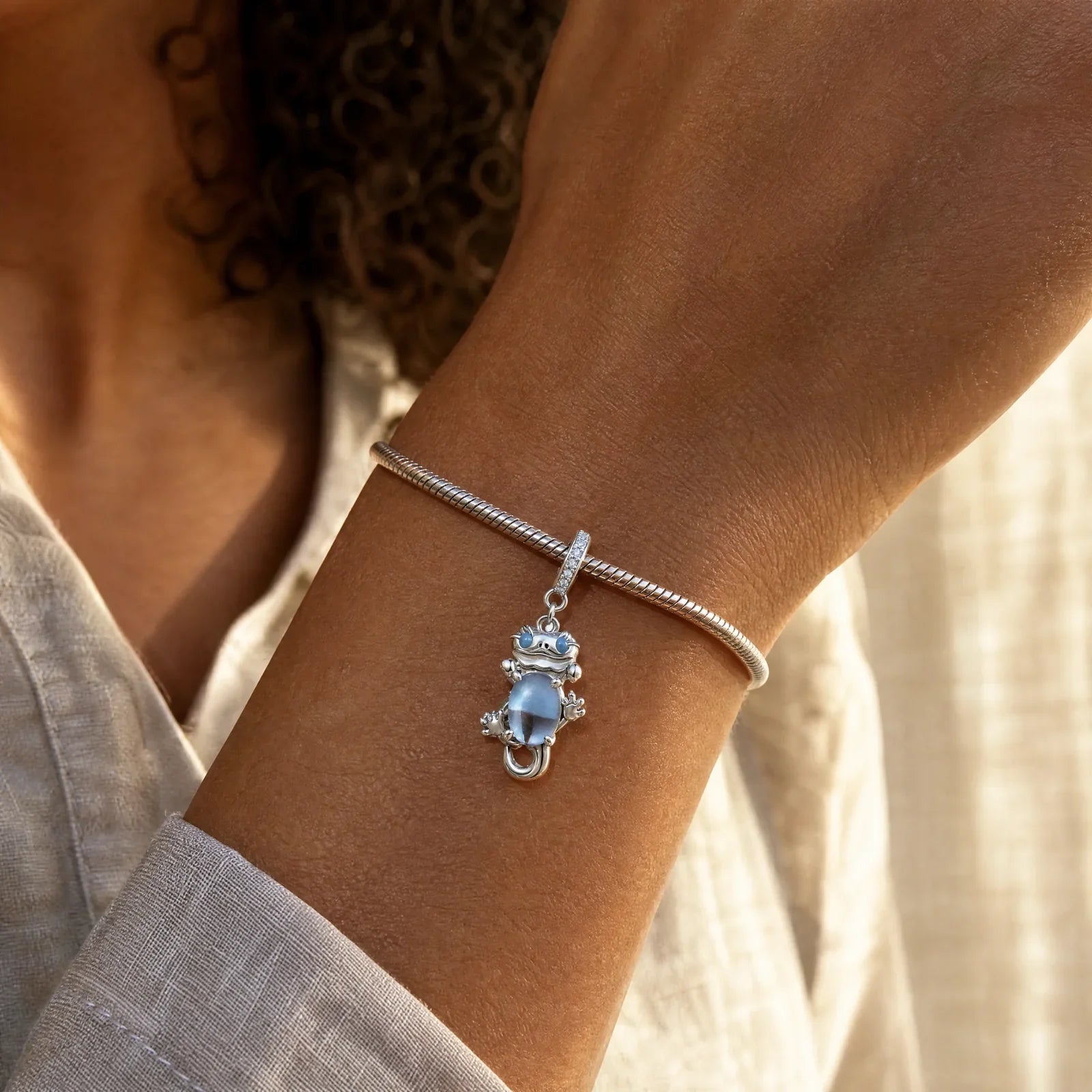 Frog Charm worn lifestyle