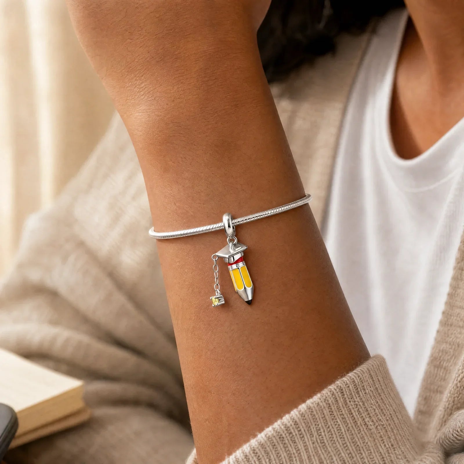 Graduation Cap Pencil Charm lifestyle image