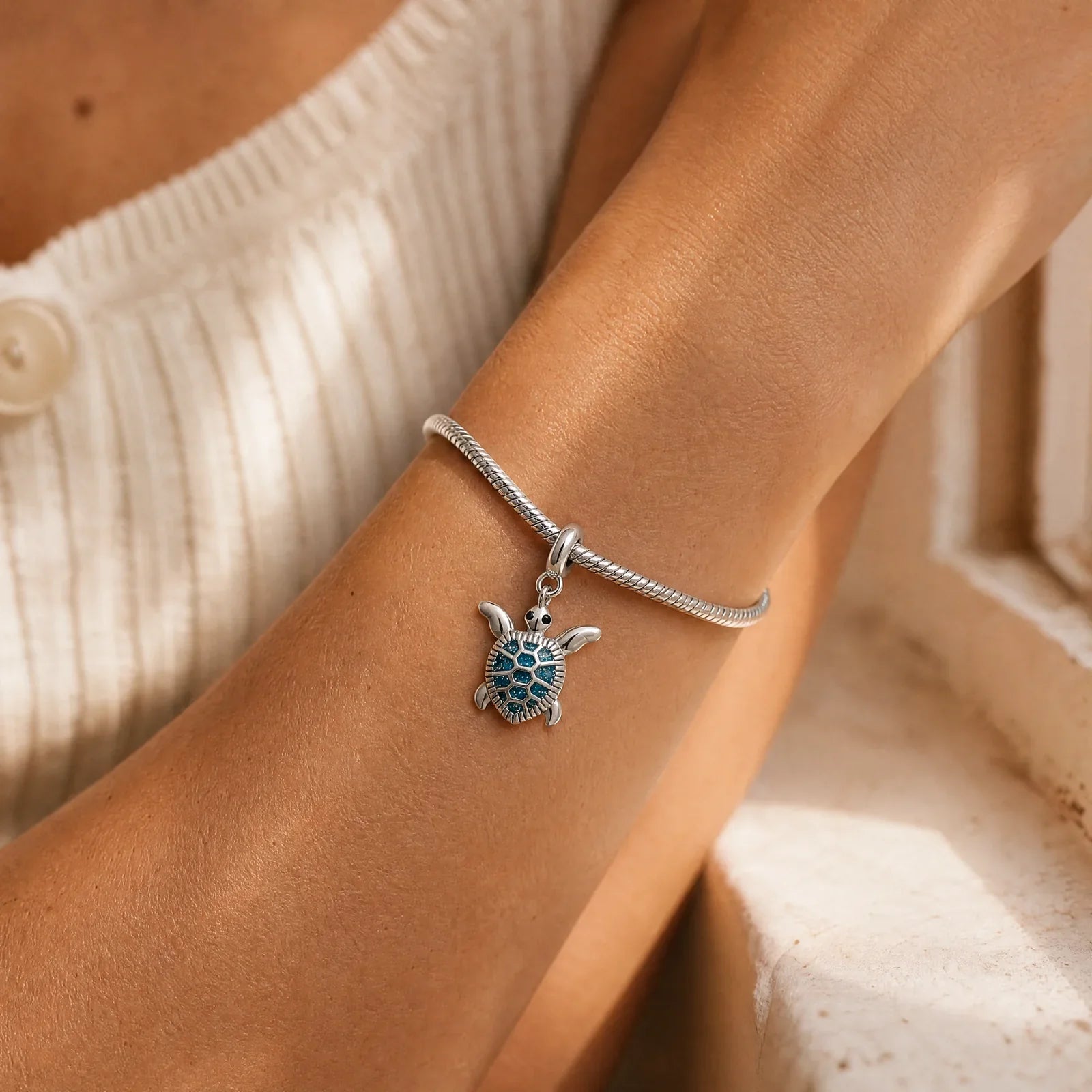 Sea Turtle Charm worn lifestyle