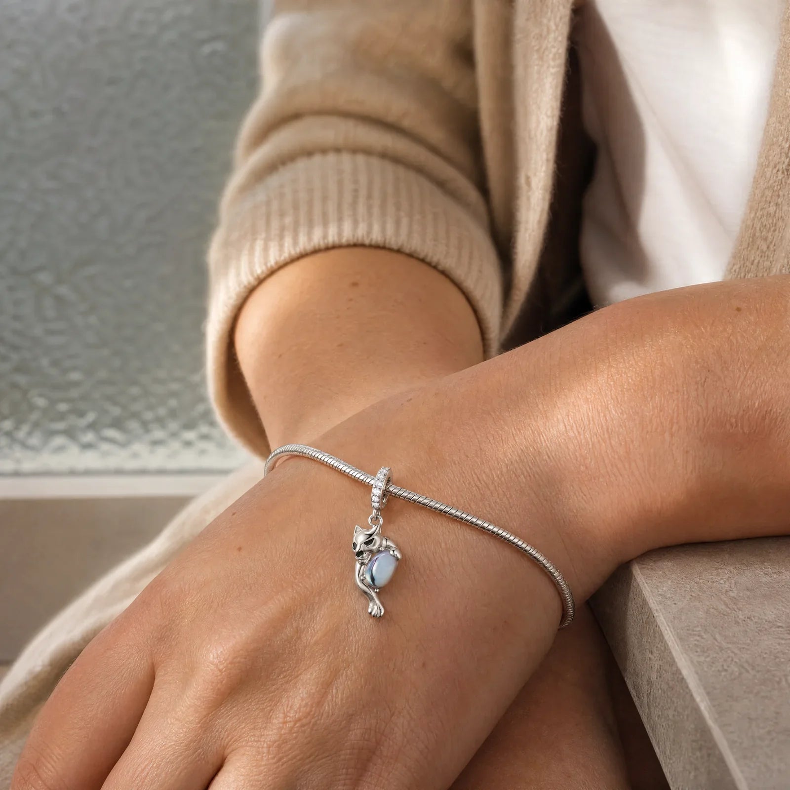 Skull Skeleton Charm worn lifestyle
