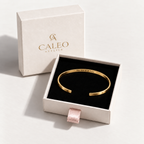 This Too Shall Pass Slim Cuff engraved inside and presented in a CALEO ATELIER gift box