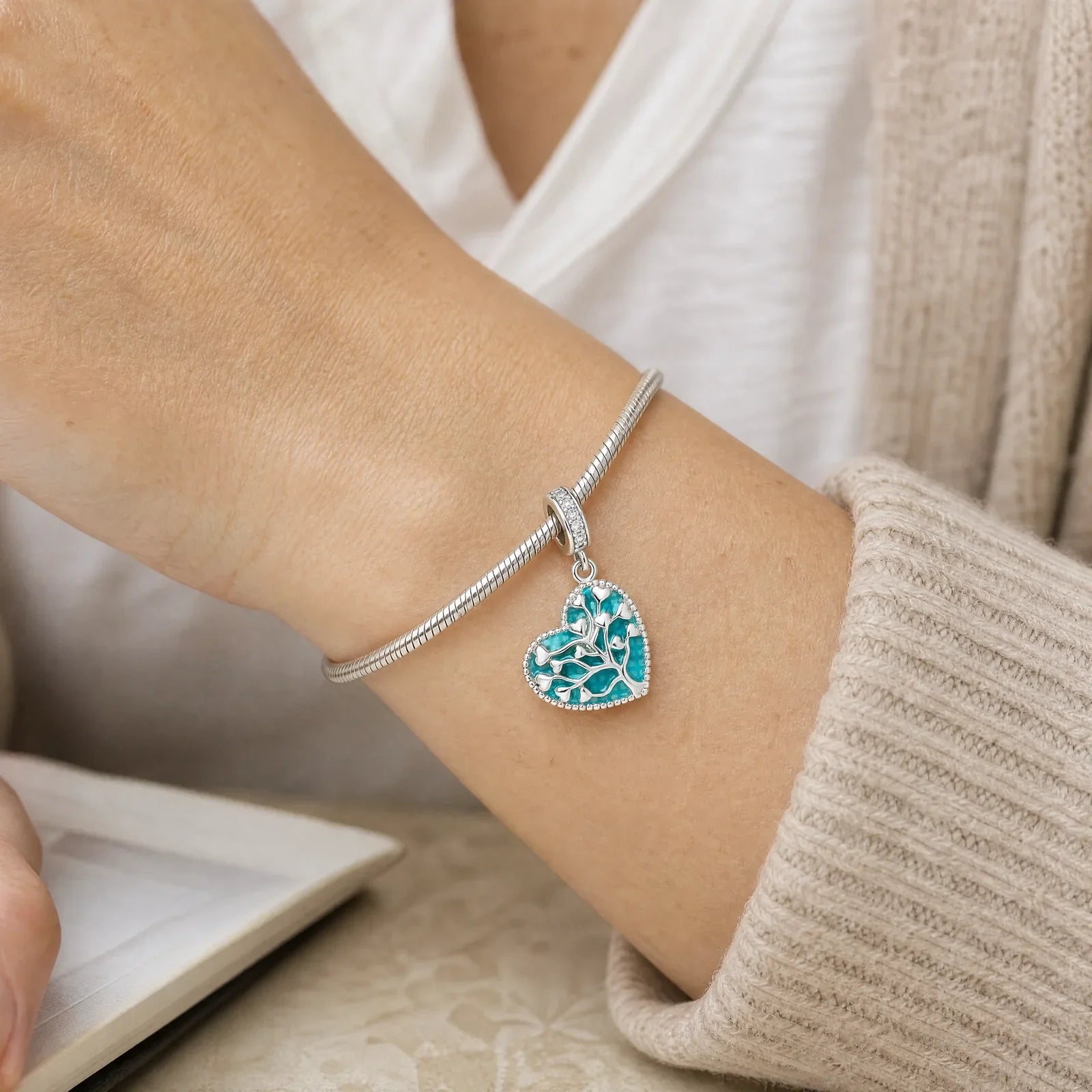 Tree Of Life Heart Dangle Charm lifestyle image