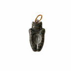 CALEO clean white thumbnail - Charcoal Lucky Cat Pendant Charm - 2026-07-24