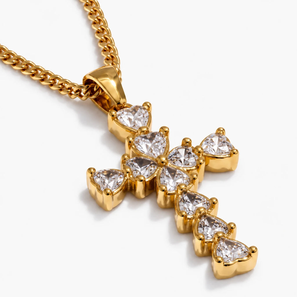 Cherish Cross Necklace - thumbnail gold