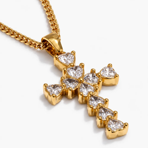 Cherish Cross Necklace - thumbnail gold