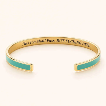 This Too Shall Pass Enamel Cuff Bracelet