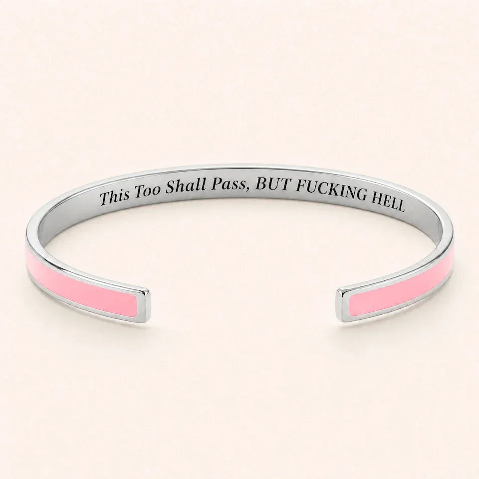 This Too Shall Pass Enamel Cuff Bracelet