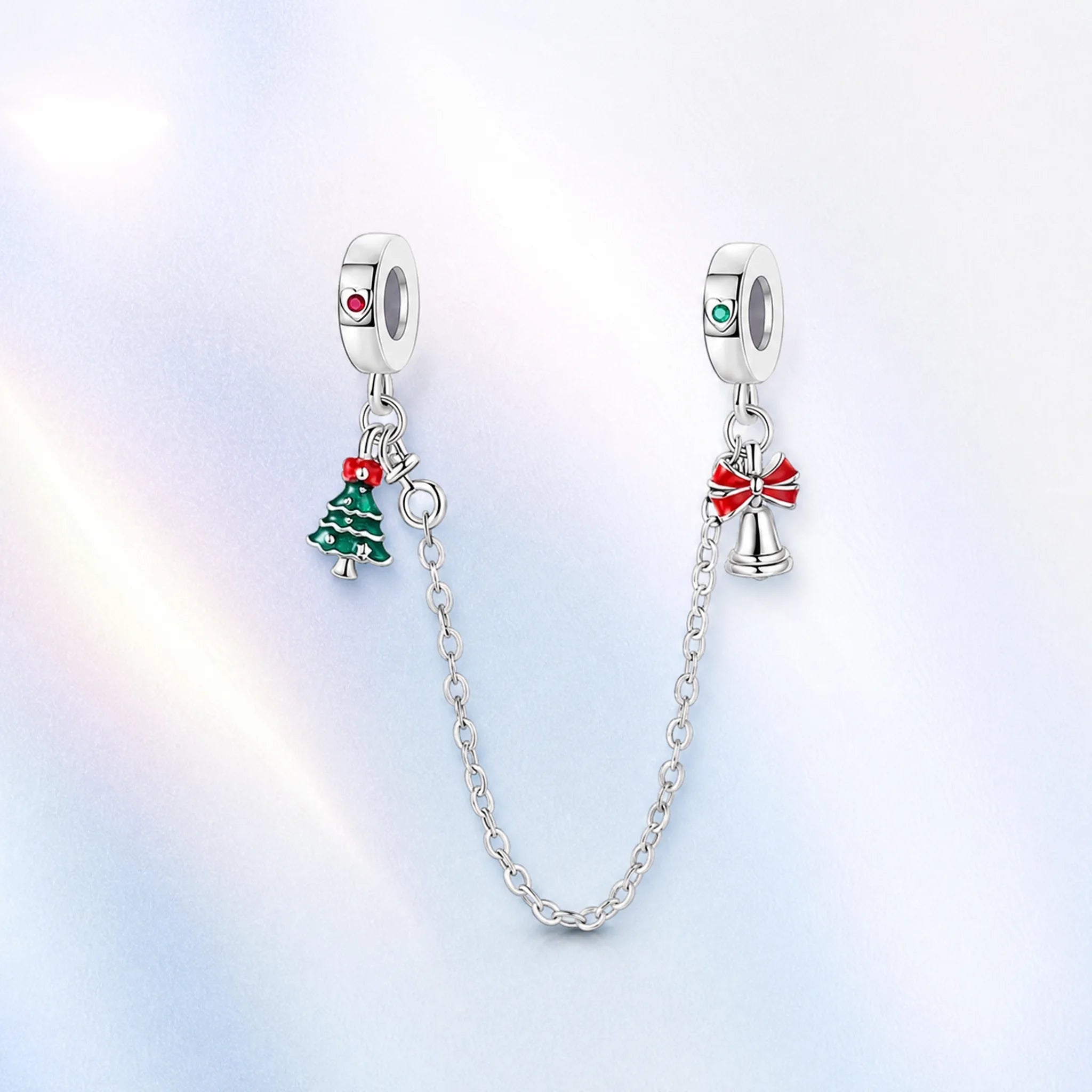 CALEO colorful charms pastel gallery image - Christmas Tree & Bell Safety Chain - colorful-bg-christmas-tree-and-bell-safety-chain - 2026-07-26