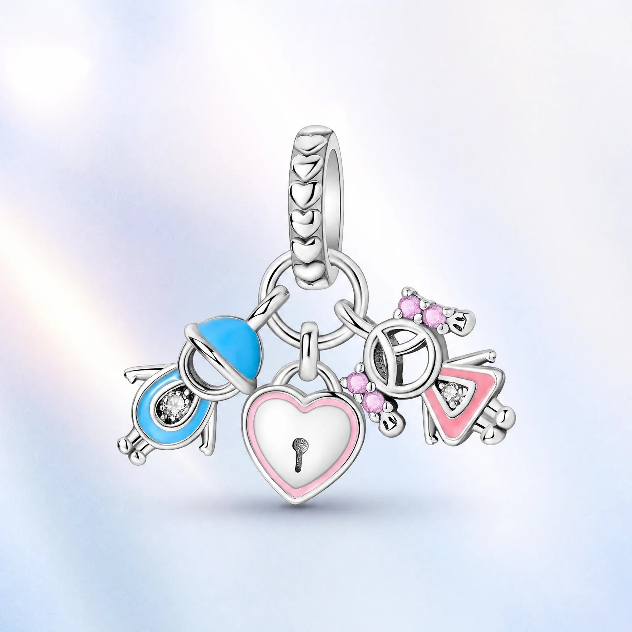 CALEO colorful charms pastel gallery image - Family Love Heart Cluster Charm - colorful-bg-family-love-heart-cluster-charm - 2026-07-26