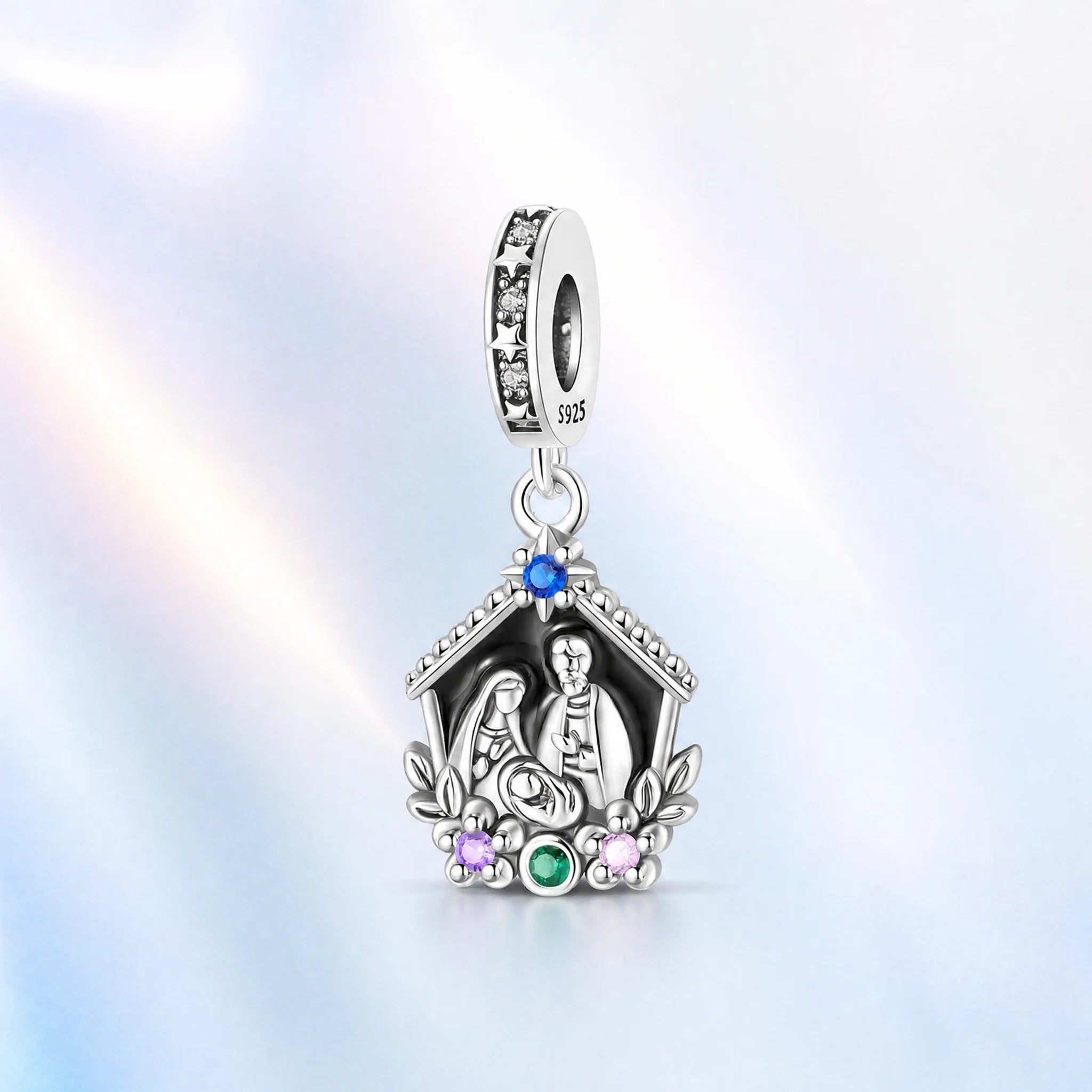 CALEO colorful charms pastel gallery image - Holy Family Nativity Charm - colorful-bg-holy-family-nativity-charm - 2026-07-26