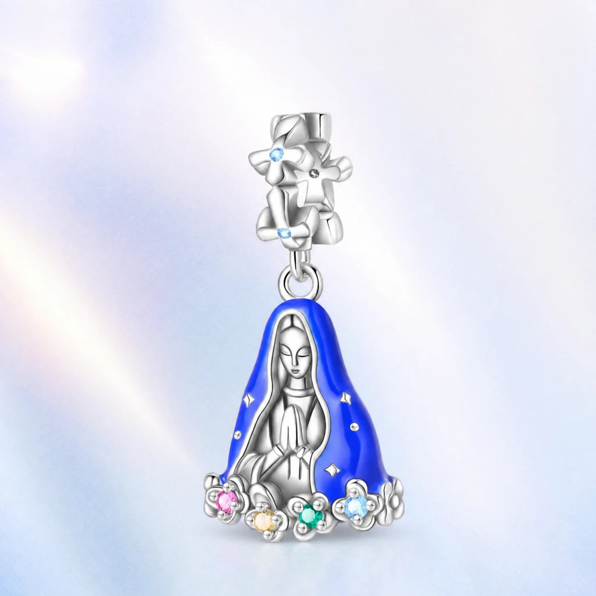 CALEO colorful charms pastel gallery image - Our Lady Pastel Flower Cluster Charm - colorful-bg-our-lady-pastel-flower-cluster-charm - 2026-07-26