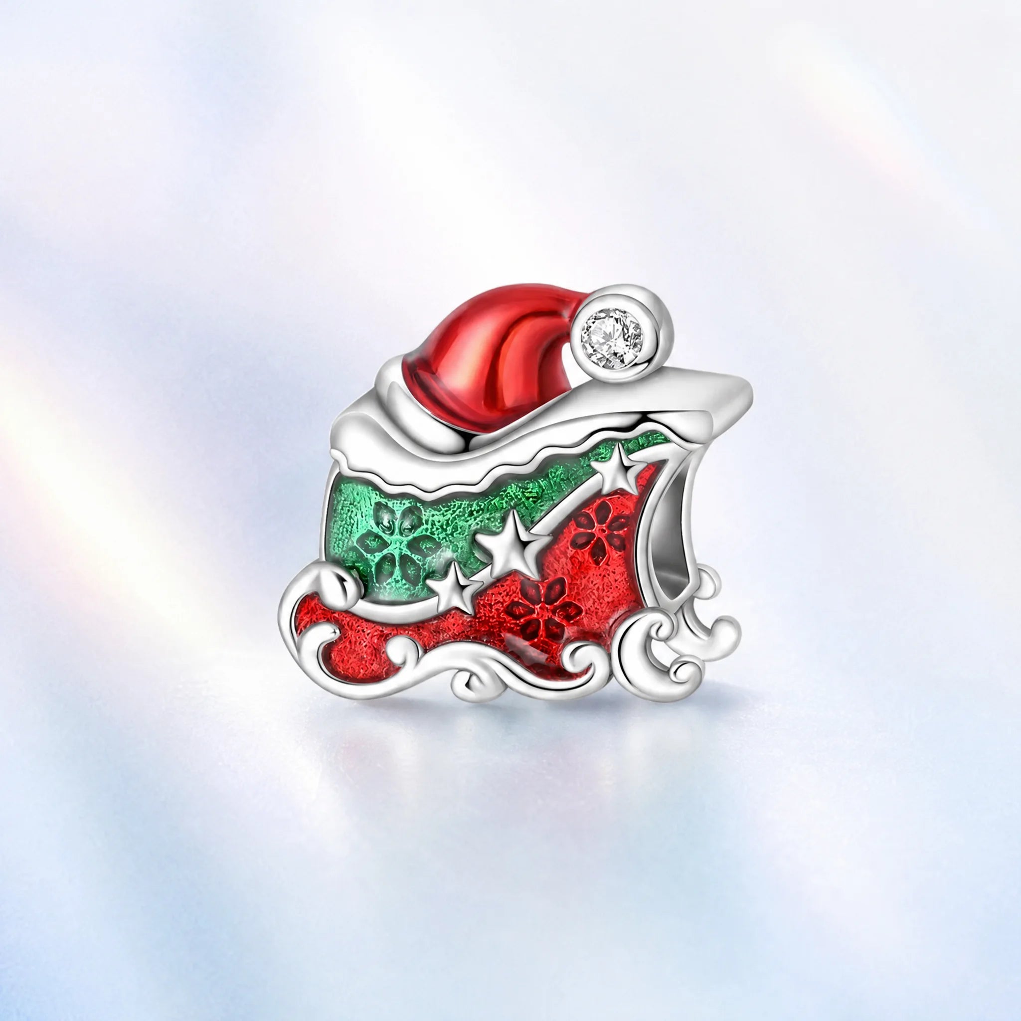 CALEO colorful charms pastel gallery image - Santa Hat Sleigh Charm - colorful-bg-santa-hat-sleigh-charm - 2026-07-26
