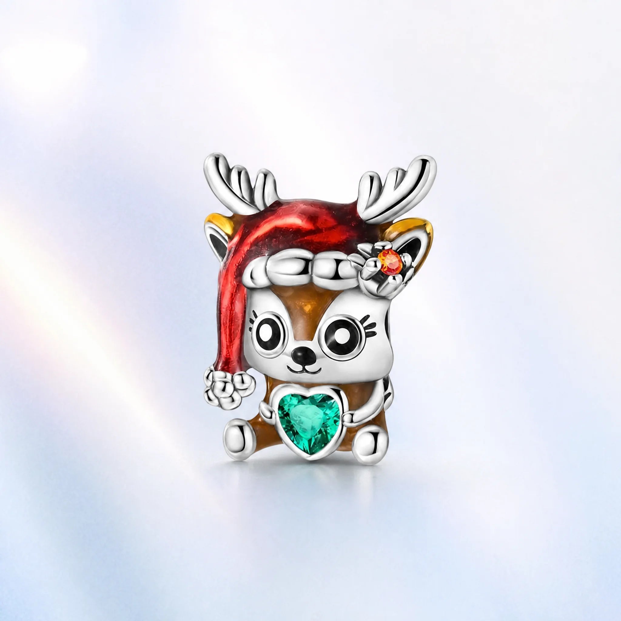 CALEO colorful charms pastel gallery image - Sitting Christmas Reindeer Heart Charm - colorful-bg-sitting-christmas-reindeer-heart-charm - 2026-07-26