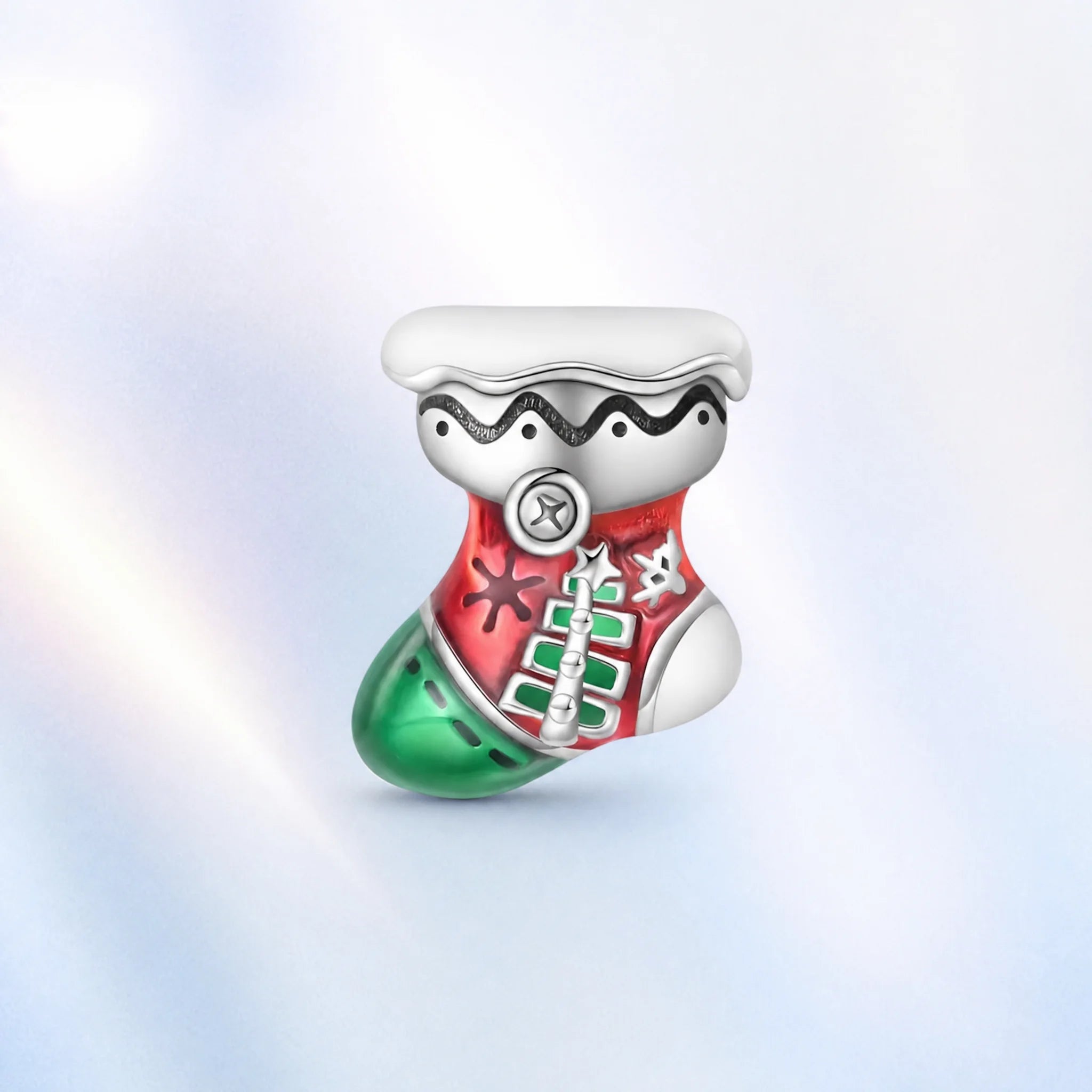 CALEO colorful charms pastel gallery image - Snowy Christmas Stocking Charm - colorful-bg-snowy-christmas-stocking-charm - 2026-07-26