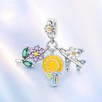 CALEO colorful charms pastel gallery image - Sunhat Flower Airplane Cluster Charm - colorful-bg-sunhat-flower-airplane-cluster-charm - 2026-07-26