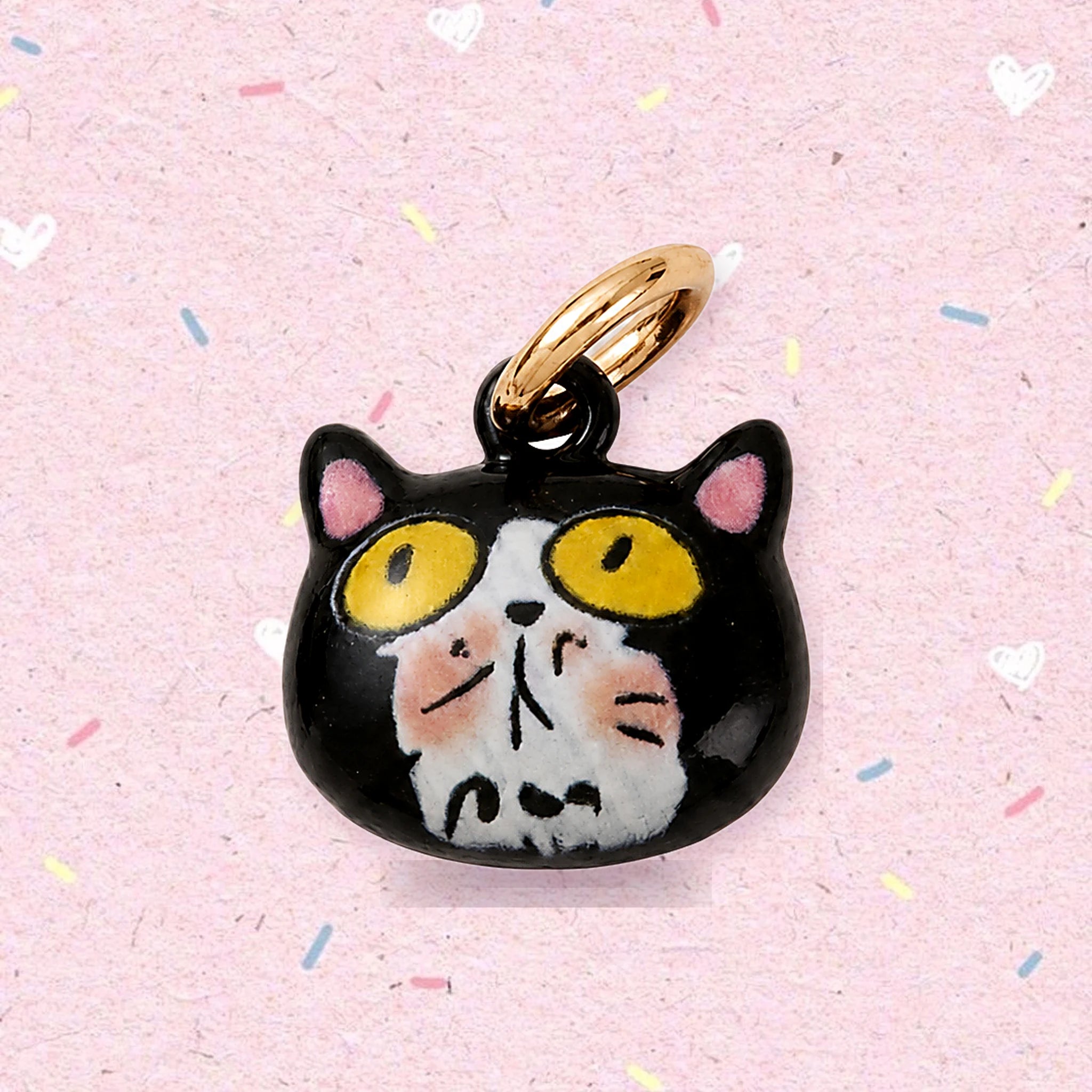 CALEO colorful background gallery image - Tuxedo Cat Face Pendant Charm - colorful-screenshot-bg-ref03-tuxedo-cat-face-pendant-charm - 2026-07-26