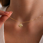 CALEO lifestyle necklace image - Crystal Fan Shell Dangle Charm - 2026-07-22