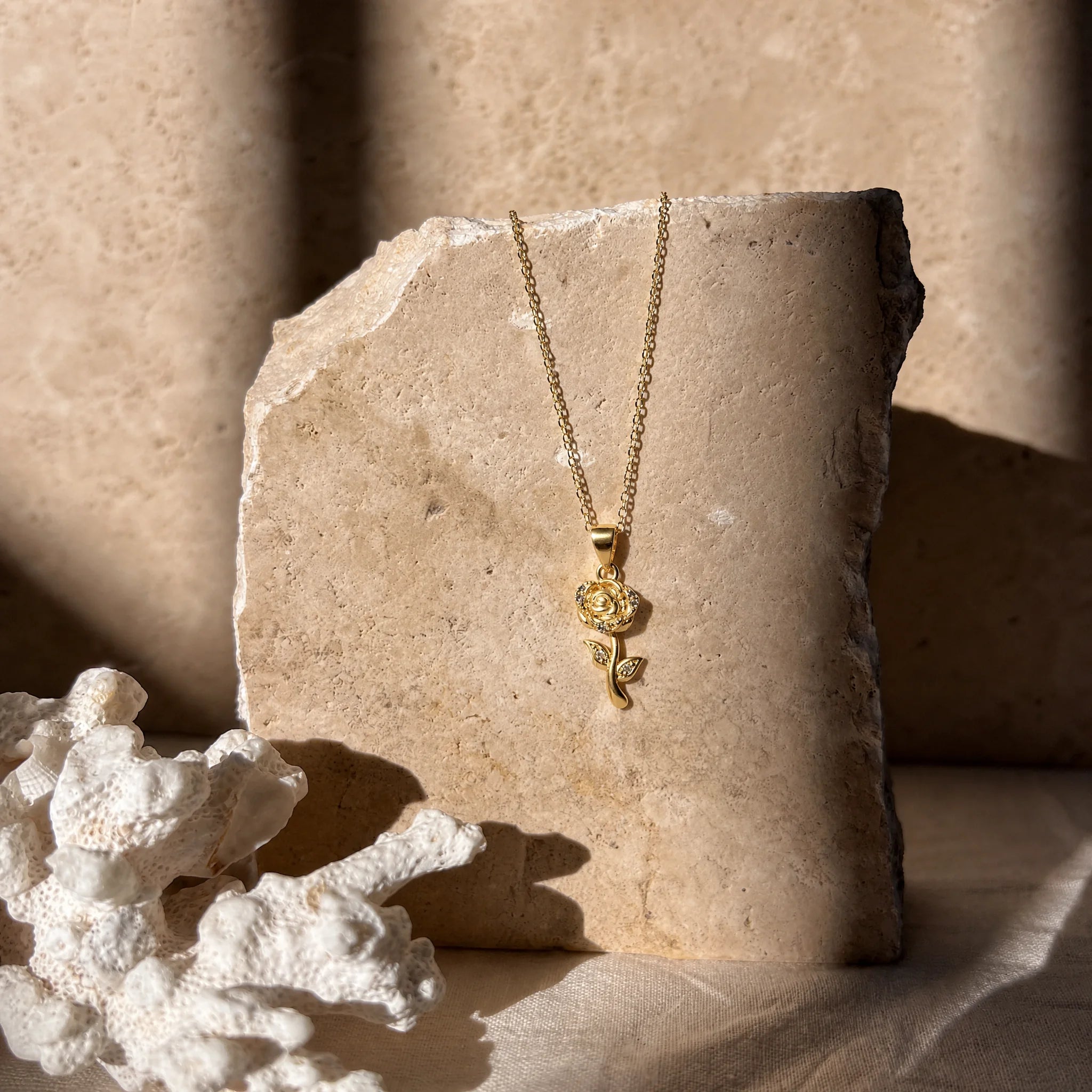CALEO lifestyle necklace image - Crystal Rose Pendant Charm - 2026-07-22