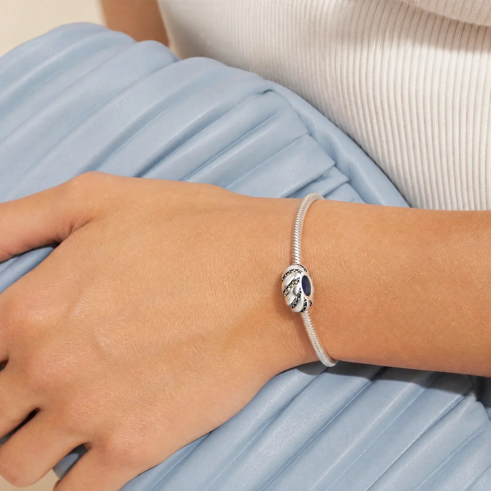 Crystal Twist Spacer Charm lifestyle jewelry photo