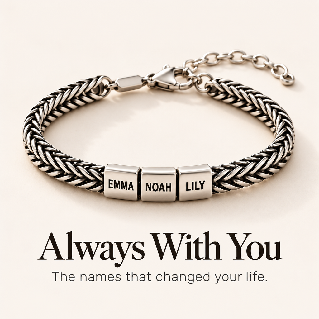 Dad Bracelet with Kids Names — Always With You emotional thumbnail