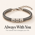 Dad Bracelet with Kids Names — Always With You emotional thumbnail