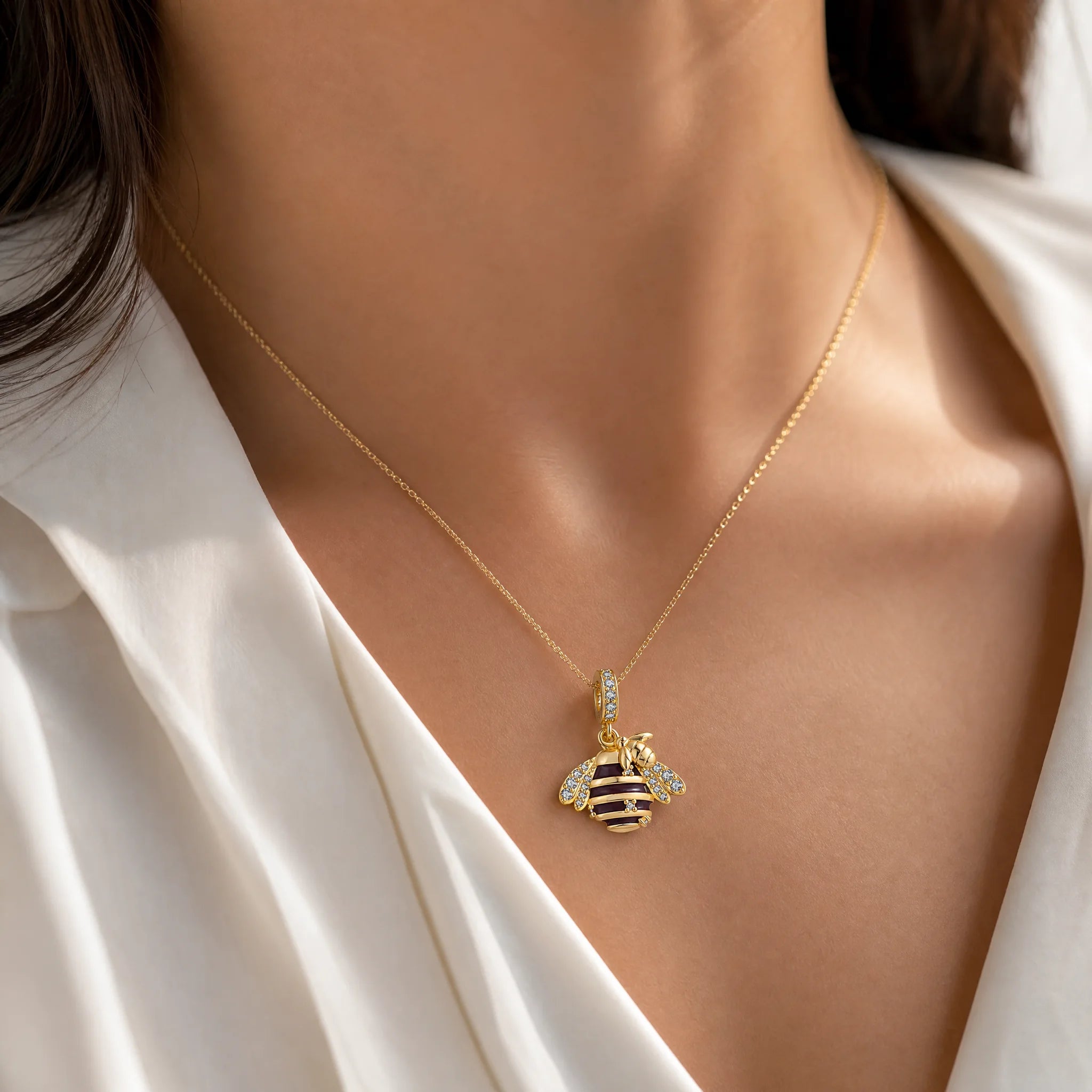 CALEO dangle lifestyle image - Gold Bee Dangle Charm - dangle-one-thumb-ref09-gold-bee-dangle-charm - 2026-07-24