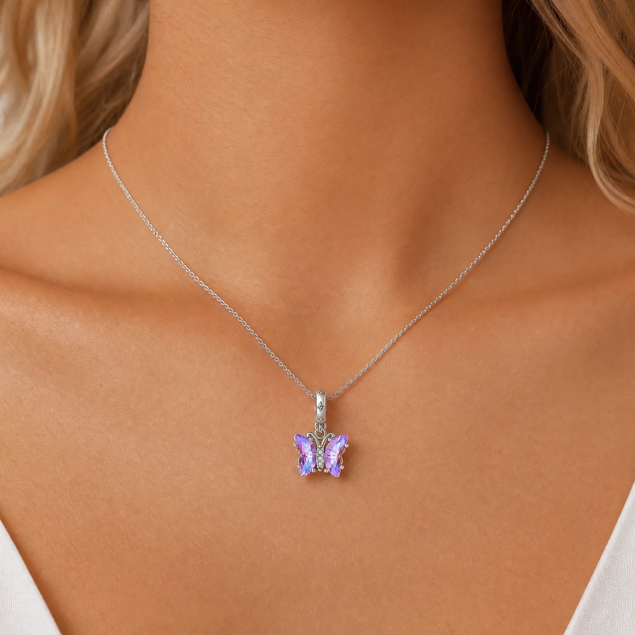 CALEO dangle lifestyle image - Purple Butterfly Crystal Dangle Charm - dangle-one-thumb-ref10-purple-butterfly-crystal-dangle-charm - 2026-07-24