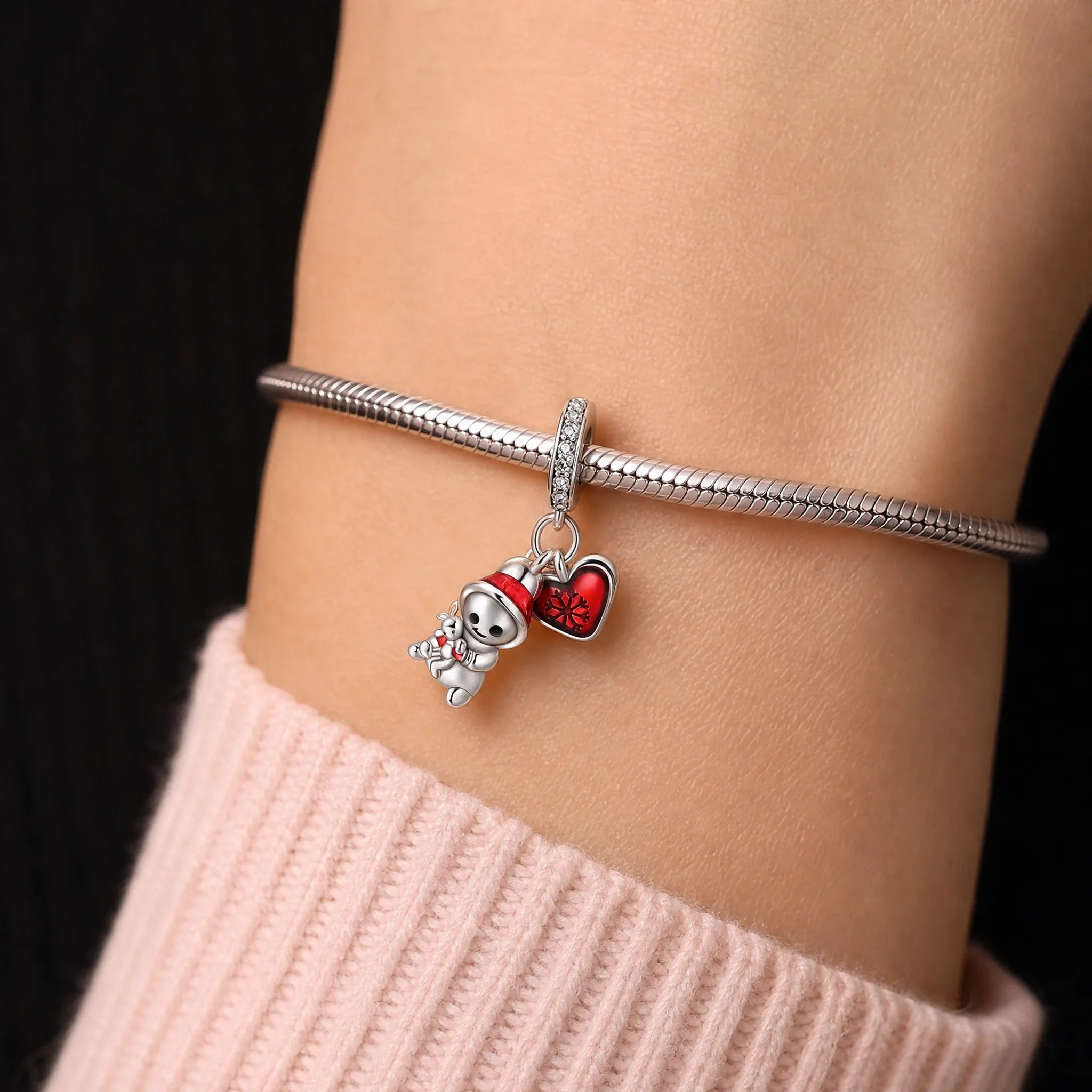 CALEO dangle lifestyle image - Snowman & Mitten Dangle Charm - dangle-one-thumb-ref11-snowman-and-mitten-dangle-charm - 2026-07-24