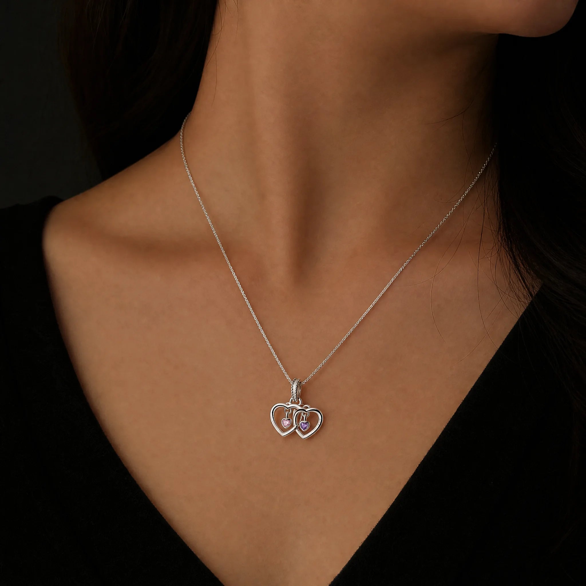 CALEO dangle lifestyle image - Sisters Heart Double Dangle Charm - dangle-one-thumb-ref16-sisters-heart-double-dangle-charm - 2026-07-24
