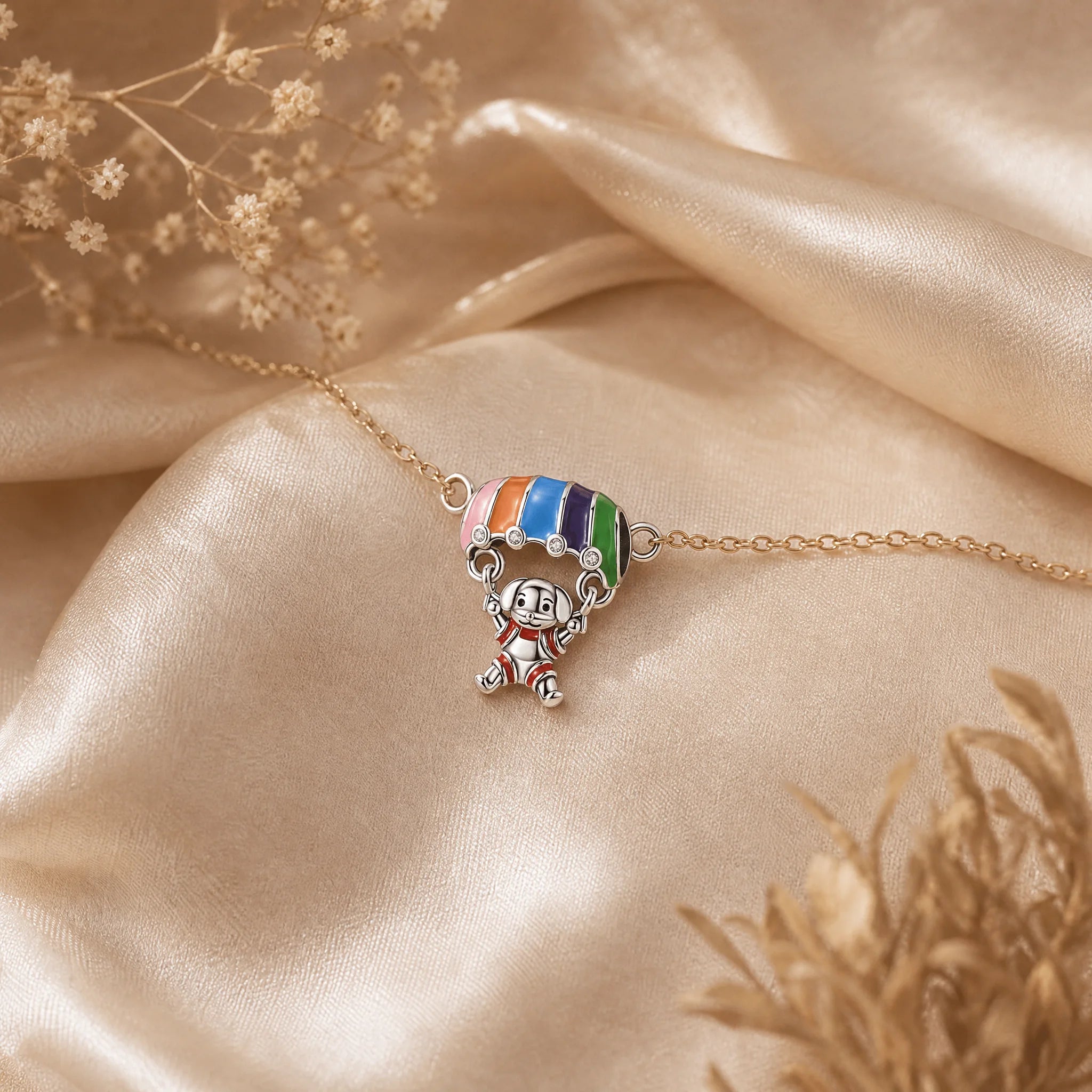 CALEO dangle lifestyle image - Rainbow Puppy Dangle Charm - dangle-one-thumb-ref17-rainbow-puppy-dangle-charm - 2026-07-24