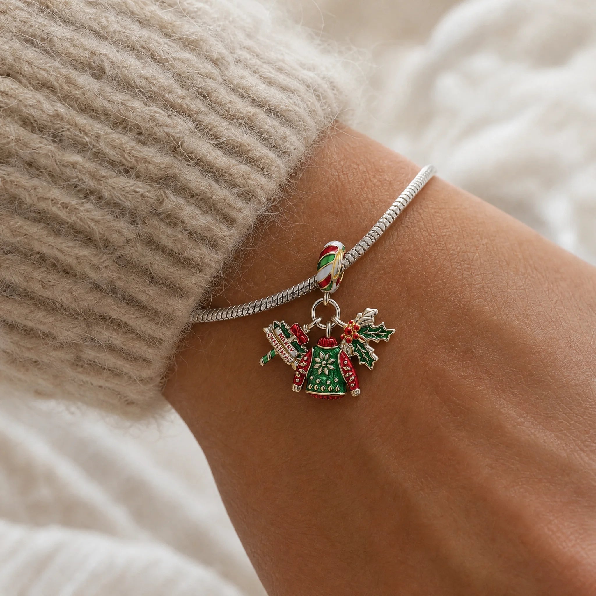 CALEO dangle lifestyle image - Ugly Christmas Sweater Dangle Charm - dangle-one-thumb-ref19-ugly-christmas-sweater-dangle-charm - 2026-07-24