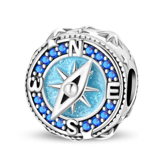 CALEO Charm - Blue Compass Rose