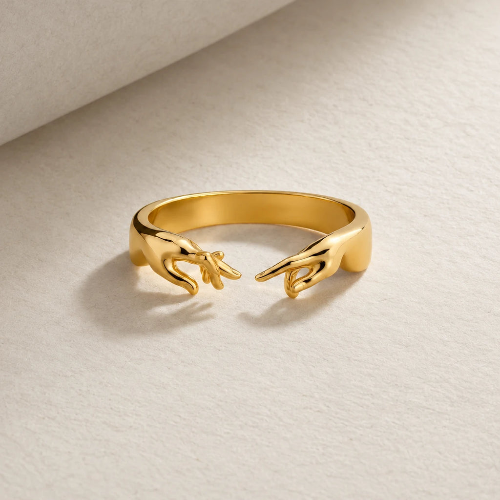 Divine Reach Ring - still life gold paper
