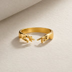 Divine Reach Ring - still life gold paper