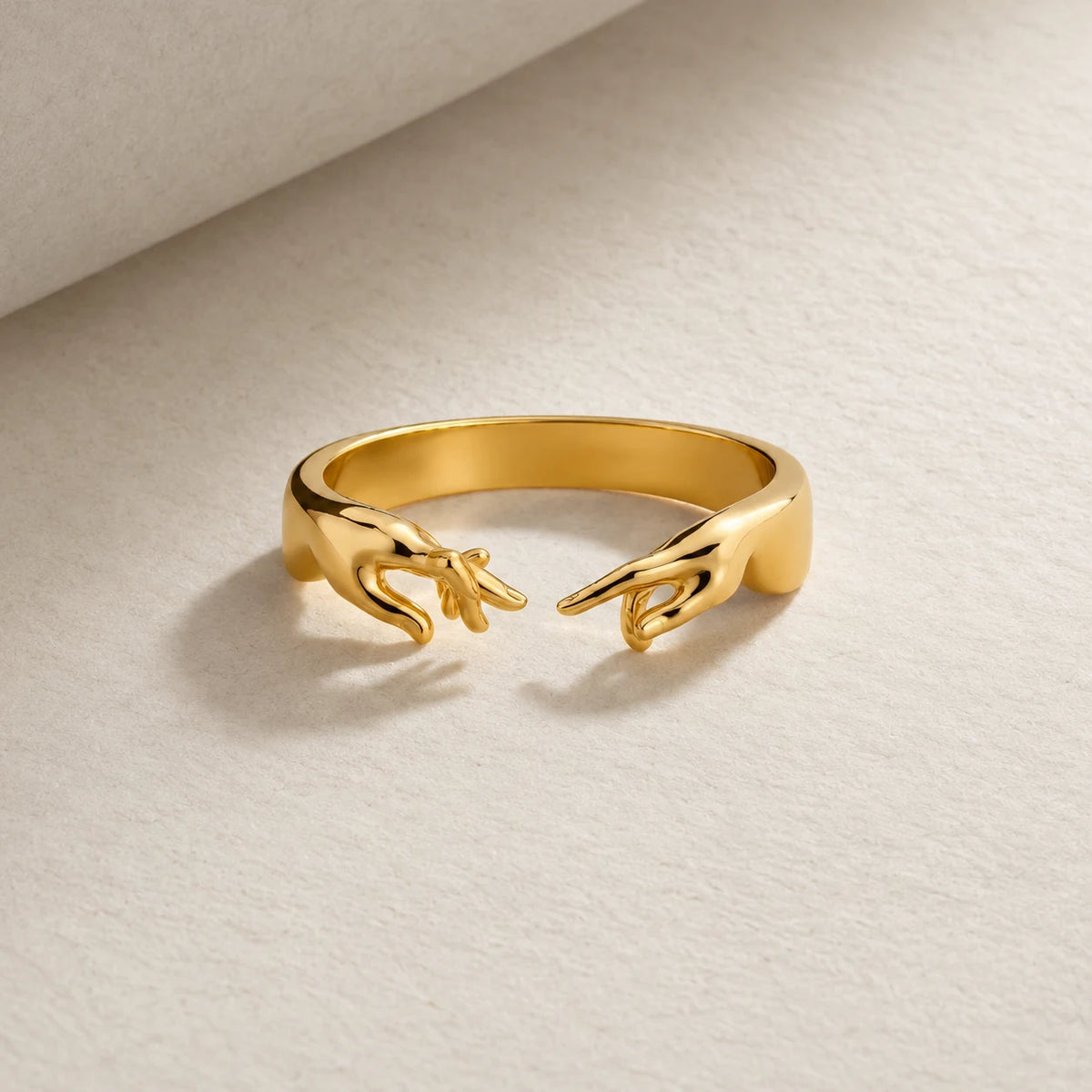 Divine Reach Ring - still life gold paper