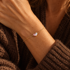 Duo Heart Birthstone Bracelet — moody knit lifestyle