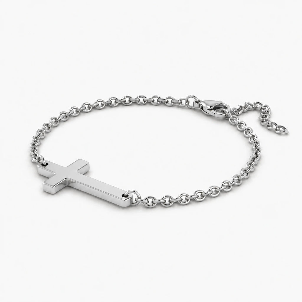 Essential Cross Bracelet - thumbnail silver