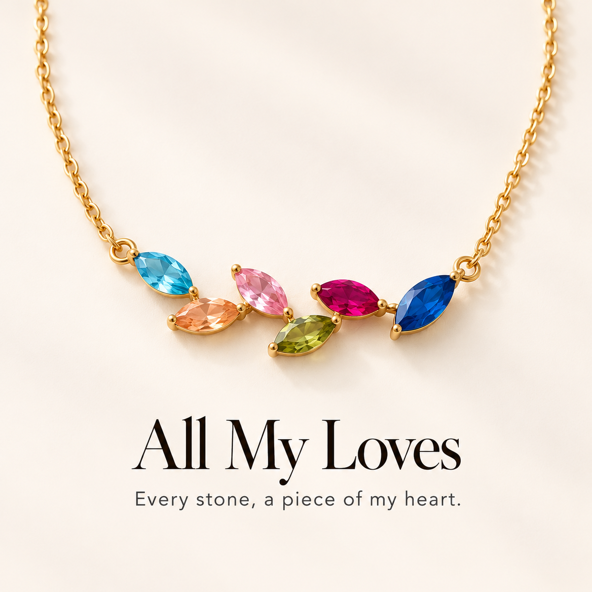 Family Birthstone Necklace — All My Loves emotional thumbnail